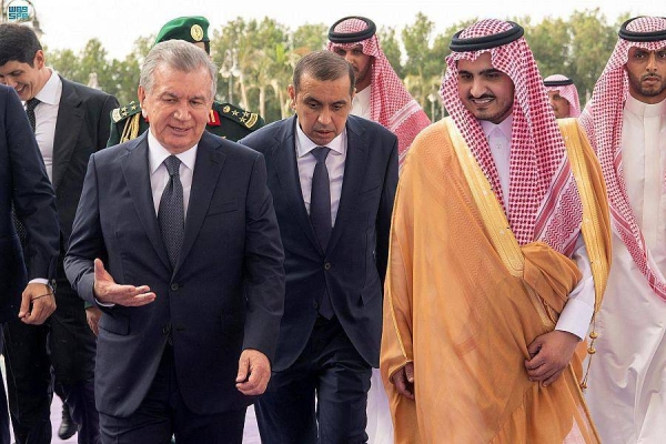 At King Abdulaziz International Airport, the President Shavkat Mirziyoyev was received by Prince Badr bin Sultan, Deputy Governor of the Makkah Region