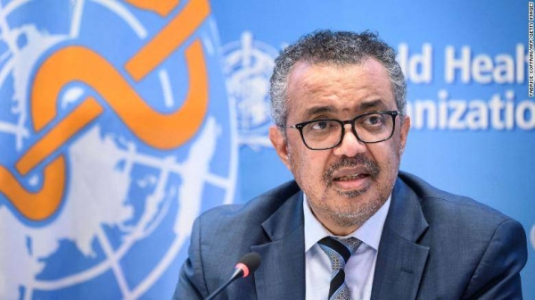 World Health Organization (WHO) Director-General Tedros Adhanom Ghebreyesus speaks during a press conference on December 20, 2021 at the WHO headquarters in Geneva.