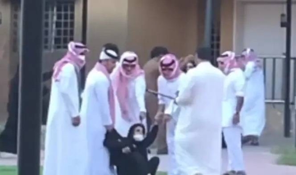 A screenshot of the videos shared by activists online.