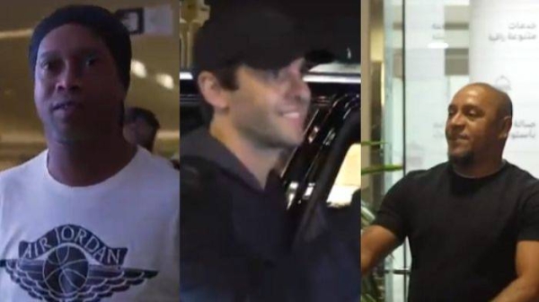 Video screenshots of the Brazilian stars arrival in Riyadh.