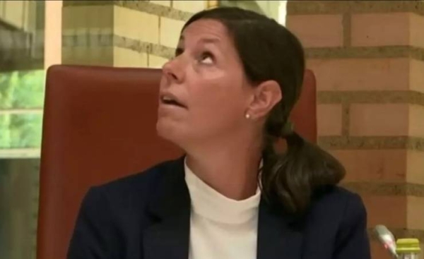 Petzold-Maehr laughed and continued until the second quake struck, visibly shaking the room.