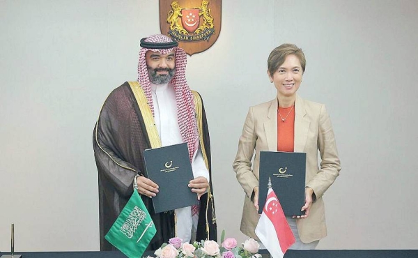 Minister of Communications and Information Technology Eng. Abdullah Bin Amer Al-Swaha signed a memorandum of cooperation with Singapore's Minister of Communications and Information Josephine Teo in Riyadh on Monday.