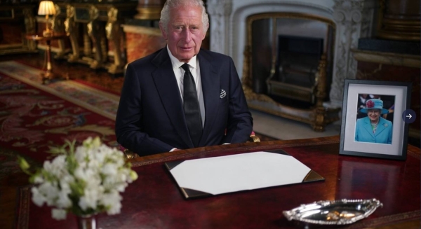 In his first address to the nation, Charles thanked the queen for her devotion to her family and to those for whom she was monarch.