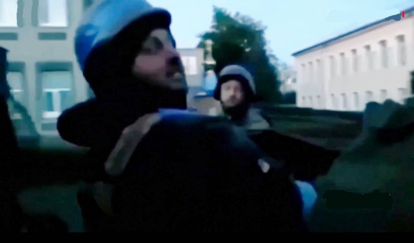 Screenshot of Ukrainian military entering key city of Kupiansk.