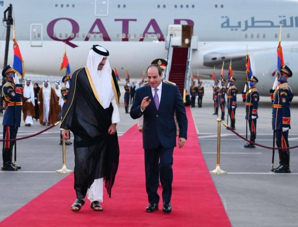 Qatar's Amir Sheikh Tamim bin Hamad during his last visit to Egypt. (File photo) 