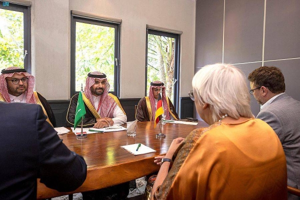 Minister of Culture Prince Badr Bin Abdullah Bin Farhan met with German Minister of State for Culture Claudia Roth on the sidelines of the G20 cultural ministers meeting in Magelang, Indonesia.