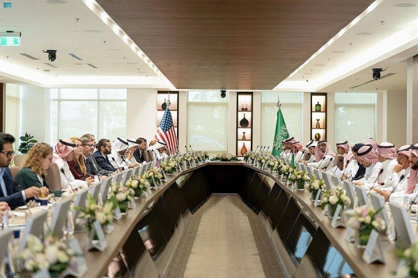CEO of the National Competitiveness Center, Dr. Iman Al-Mutairi and vice president for Middle East affairs at the US Chamber of Commerce, Steve Lutes chaired a meeting in Riyadh during the recent visit of the American delegation.