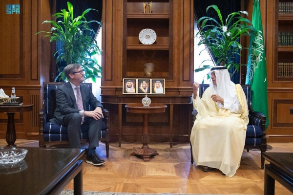 Saudi Climate envoy Adel Al-Jubeir and Steve Lutes during their recent meeting in Riyadh. 