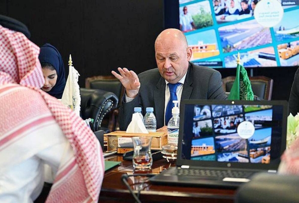 SPDRY Supervisor GeneralAmbassador Mohammed Bin Saeed Al Jaber met with Resident Representative of the UNDP Auke Lootsma in RIyadh.