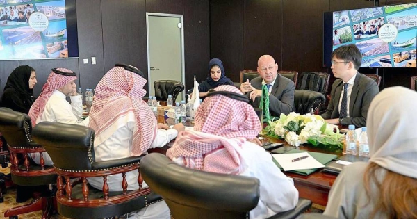 SPDRY Supervisor GeneralAmbassador Mohammed Bin Saeed Al Jaber met with Resident Representative of the UNDP Auke Lootsma in RIyadh.