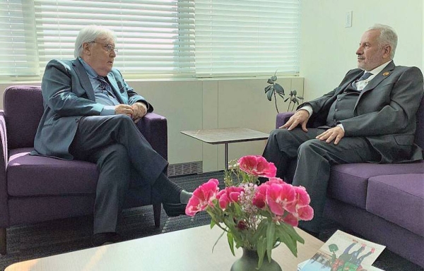 Advisor at the Royal Court and General Supervisor of King Salman Humanitarian Aid and Relief Center (KSrelief) Dr. Abdullah Bin Abdulaziz Al-Rabeeah met in New York on Wednesday with Director General of the International Organization for Migration (IOM) Antonio Vitorino.