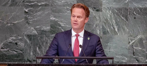 Jeppe Kofod, minister for foreign affairs of Denmark, addresses the general debate of the General Assembly’s seventy-seventh session. — courtesy UN Photo/Cia Pak