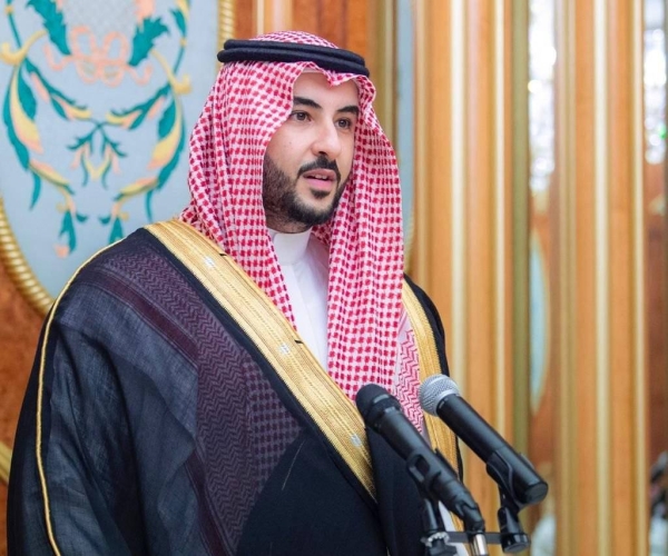 Custodian of the Two Holy Mosques King Salman and Crown Prince and Prime Minister Mohammed bin Salman attend the oath-taking ceremony of the new ministers at Al-Salam Palace in Jeddah on Tuesday