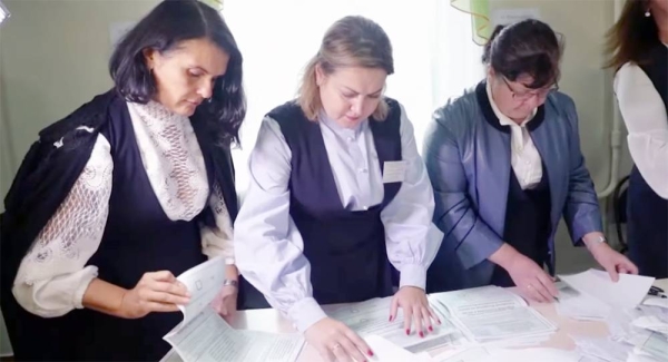 Ballots being counted in the four Russian-occupied areas of Ukraine, where referendums were held. — courtesy photo