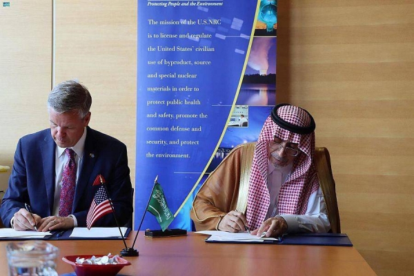 CEO of the NRRC Dr. Khalid Al-Issa and Chairman of the US Nuclear Regulatory Commission Christopher Hanson signed an MoU in Vienna.