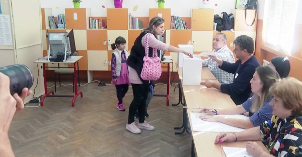 People cast their ballots in Bulgaria's snap elections, the fourth such vote in just 18 months.