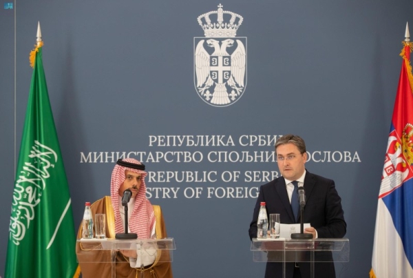 Foreign Minister Prince Faisal Bin Farhan expressed Saudi Arabia’s thanks and appreciation for the support of Serbia for the Kingdom’s candidacy to host Expo 2030 in Riyadh.