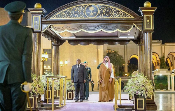 Crown Prince Mohammed Bin Salman, prime minister, received at the Royal Court at Al-Salam Palace in Jeddah, South African President Cyril Ramaphosa. An official reception ceremony was held for the South African president.
