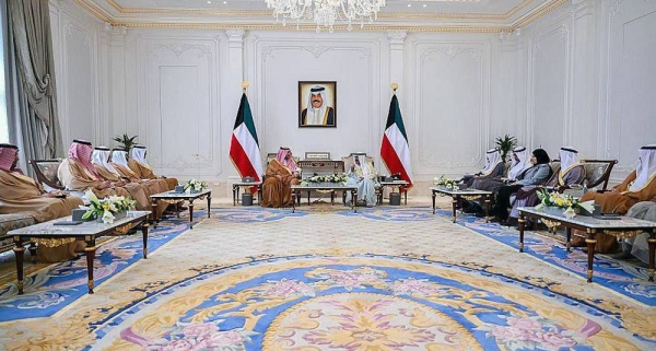 Kuwait Crown Prince Sheikh Mishal Al-Ahmad Al-Jaber Al-Sabah, at Bayan Palace Wednesday, received Prince Turki Bin Mohammed Bin Fahd, minister of state and member of the Council of Ministers, and his accompanying delegation.