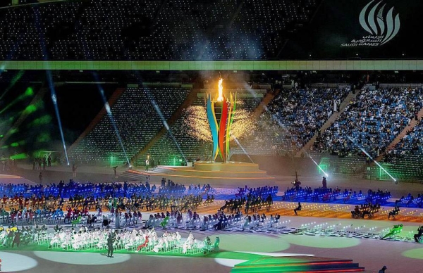 A colorful opening ceremony to Saudi Games 2022 in Riyadh.