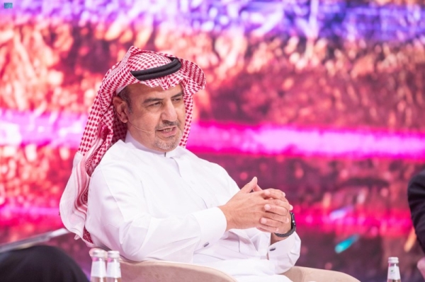 Deputy Minister of Industry and Mineral Resources for Mining Affairs, Eng. Khalid Al-Mudaifer speaking during a panel discussion within the Future Investment Initiative (FII) Forum activities.