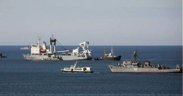 The Russian Navy at the entrance to the port city of Sevastopol in 2014. — courtesy photo Reuters