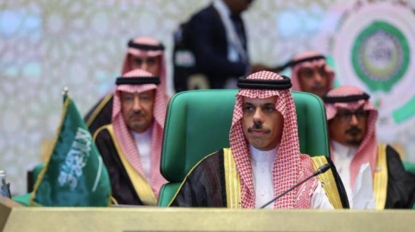 Minister of Foreign Affairs Prince Faisal bin Farhan speaking at the 31st Arab League Summit in Algiers on Wednesday. 
