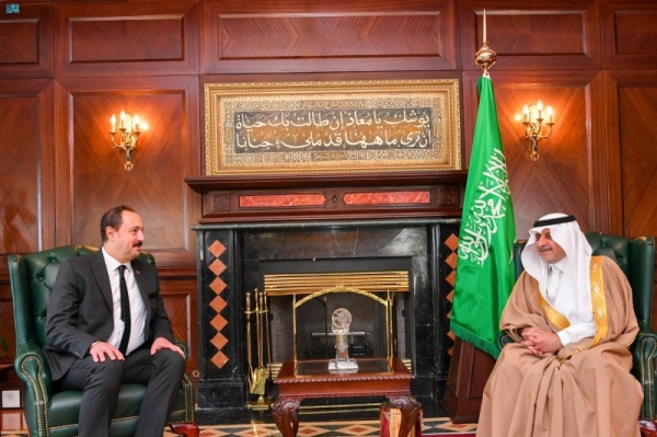 Emir of Tabuk Region Prince Fahad Bin Sultan received on Wednesday the Turkish Ambassador to Saudi Arabia Fatih Ulusoy.