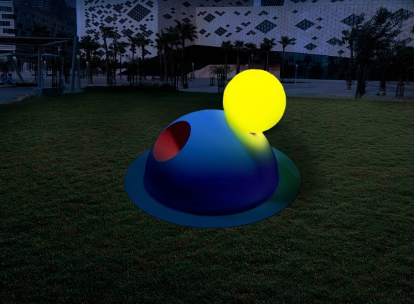 The artworks displayed in Noor Riyadh are not just an aesthetic form, but rather they have opened new doors on minds to contemplate on science, culture, past, future and several life fields. — Marc Brickman — K A L E I D O S C O P E (Picture from Noor Riyadh)