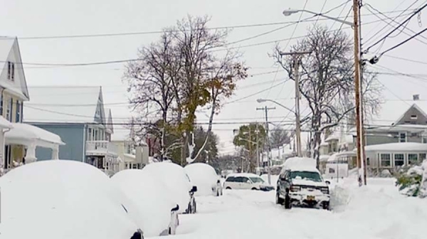 About six million people from Michigan to New York are under alerts for so-called lake effect snow.