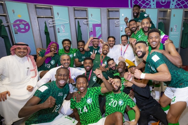 There were euphoric scenes inside the Saudi Arabian squad’s changing room, moments after they pulled off the impossible and secured a historic victory over Argentina. 