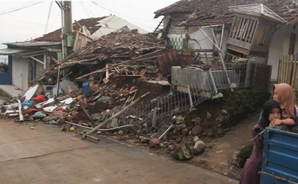 The 5.6 magnitude earthquake wreaked damage across a wide area in Cianjur, West Java