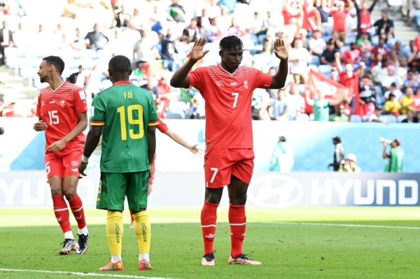 Cameroonian-born forward Embolo scored the winning goal with a close-range finish, assisted by Xherdan Shaqiri in the 48th minute. (@FIFAWorldCup) 
