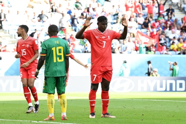 Cameroonian-born forward Embolo scored the winning goal with a close-range finish, assisted by Xherdan Shaqiri in the 48th minute. (@FIFAWorldCup) 