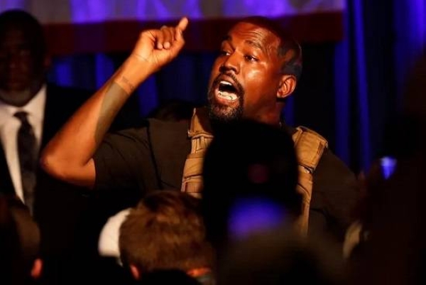 Kanye West during his 2020 presidential campaign.