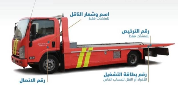 The Transport General Authority (TGA) has begun on Saturday implementing the use of new identity for towing vehicles, and vehicles that are used in transporting cars.

