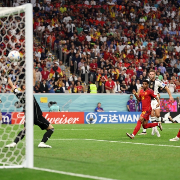 Germany leveled with an 83rd-minute goal from Niclas Fuellkrug and the match ended with a 1-1 draw. (@FIFAWorldCup)
