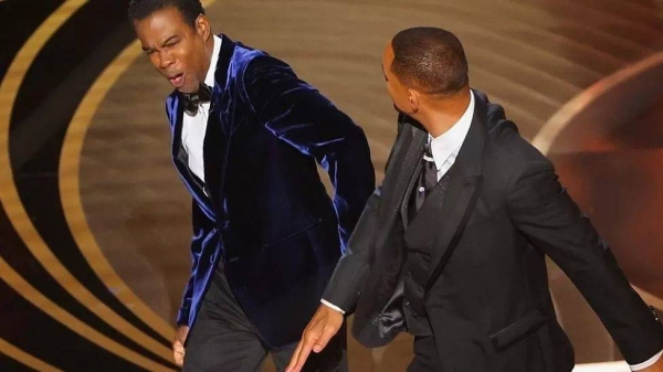 Will Smith slaps Chris Rock on stage at the Oscars in March