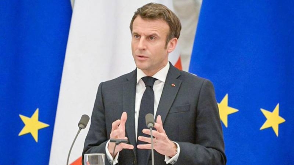 France’s President Emmanuel Macron said that he West should consider how to address Russia’s need for security guarantees to end the war in Ukraine.