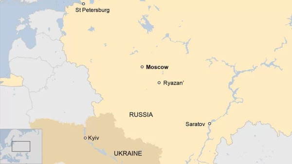 Map showing location of Russian bases