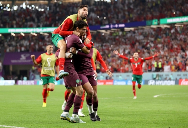 Morocco will face the winner of the Portugal vs. Switzerland match in the next stage.