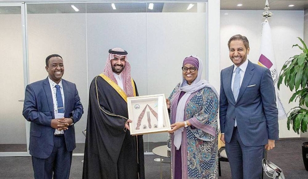 Minister of Culture Prince Badr Bin Abdullah Bin Farhan met in Riyadh on Wednesday with Minister of Culture of the Arab Republic of Egypt Dr. Nevin Al-Kilany.