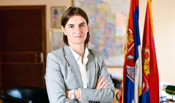 Serbia’s Prime Minister Ana Brnabić, seen in this file photo, said Friday the country’s leadership was close to demanding the deployment of their security troops to Kosovo