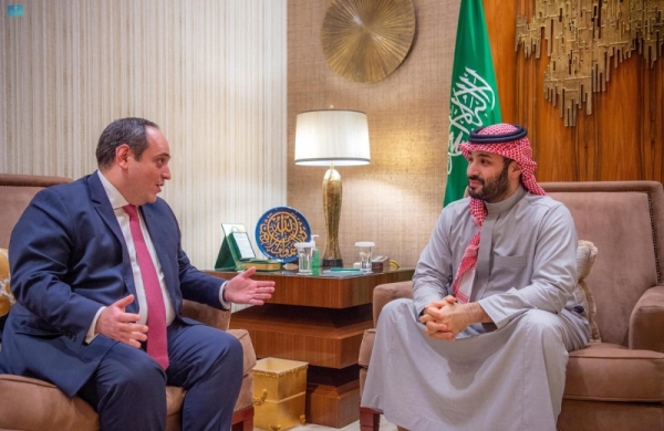 Crown Prince and Prime Minister Mohammed bin Salman received Dimitri Kerkentzes, secretary general of the Bureau International des Expositions (BIE).