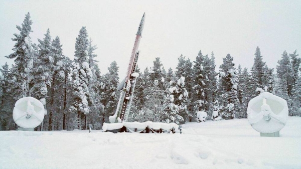A rocket takes off from the center in northern Sweden. — courtesy photo