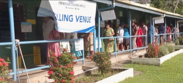 People vote at a polling station in Suva, Fiji. — courtesy photo