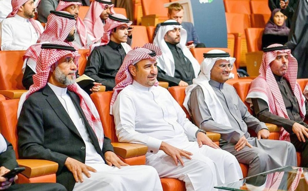 Deputy Minister of Industry and Mineral Resources for Mining Affairs Eng. Khalid Al-Mudaifer speaks at a press conference held Wednesday at the Saudi Press Agency Conference Centre in Riyadh.