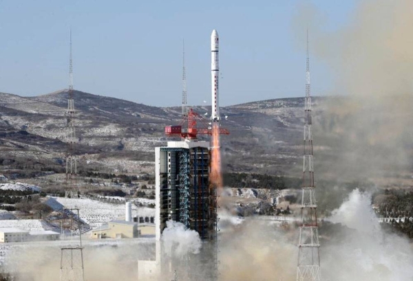 A Long March-2D rocket carrying 14 new satellites blasted off from the Taiyuan Satellite Launch Center in north China's Shanxi Province Sunday. — courtesy Photo by Wang Xiaohu/Xinhua