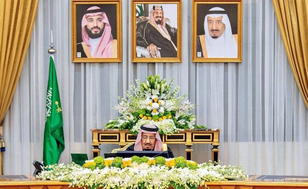 Custodian of the Two Holy Mosques King Salman chaired the Cabinet session on Tuesday afternoon at Irqah Palace in Riyadh.