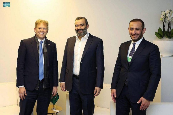Minister of Communications and IT Eng. Abdullah Al-Swaha and British Secretary of State for Business, Energy and Industrial Strategy Grant Shapps meet in Davos.